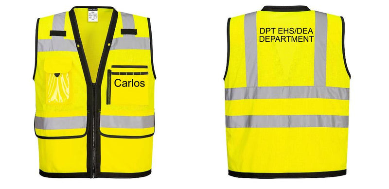 Custom Heavy Duty Hi-Vis Surveyor Vest