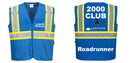 Custom Royal Blue Safety Vest Reflective High Visibility with Pockets