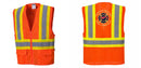 Custom Hi-Vis Orange Contrast Mesh Safety Vest – ANSI Class 2
