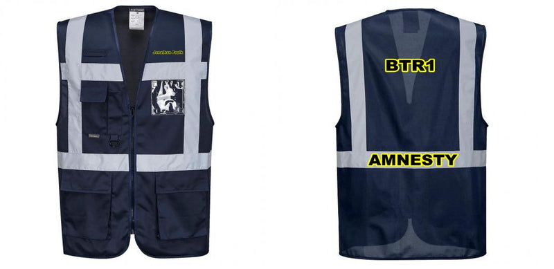 Custom NAVY Professional Executive Style Safety Vest