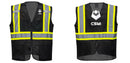 Black Safety Vest | Reflective High Visibility with Pockets