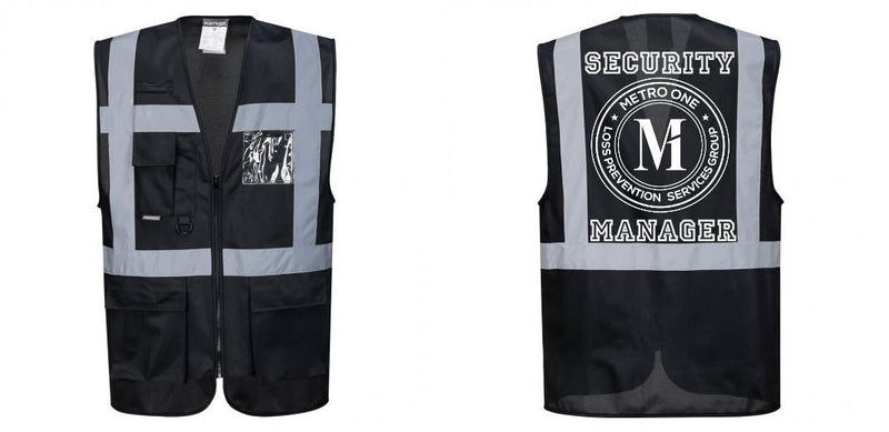 Black Professional Executive Style Safety Vest