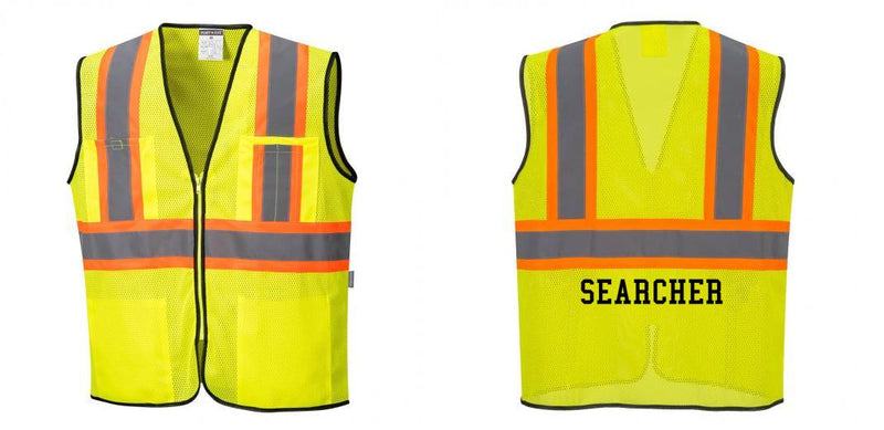 Custom Yellow Mesh Class 2 Reflective Safety Vest with Pockets