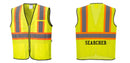 Custom Yellow Mesh Class 2 Reflective Safety Vest with Pockets