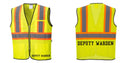 Custom Yellow Mesh Class 2 Reflective Safety Vest with Pockets