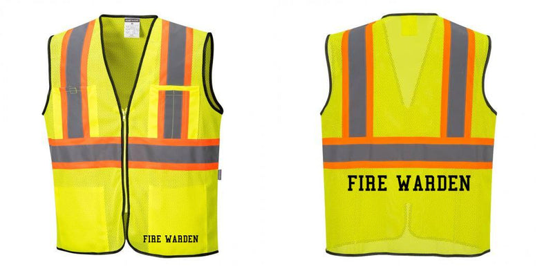 Custom Yellow Mesh Class 2 Reflective Safety Vest with Pockets