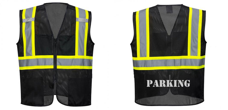 Black Safety Vest | Reflective High Visibility with Pockets