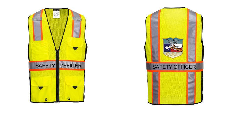 Hi-Vis Yellow/Black Ultra Cool Surveyor Vest – Mesh, Reflective, ANSI Class 2