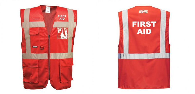 Custom RED Professional Executive Style Safety Vest