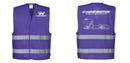 Custom PURPLE Work and Event Style Safety Reflective Vest