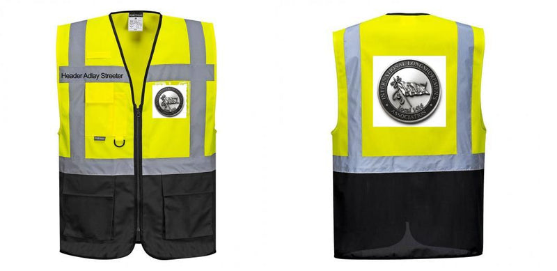 Custom Warsaw Yellow and Black Professional Style Safety Vest