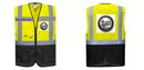 Custom Warsaw Yellow and Black Professional Style Safety Vest