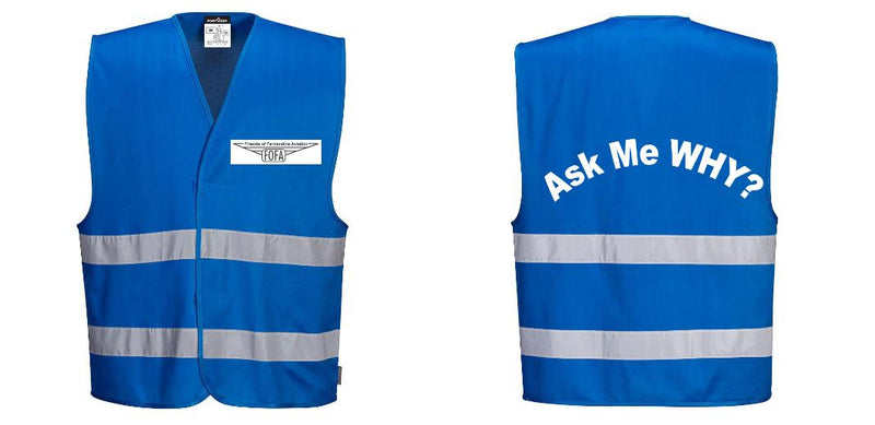 Custom ROYAL BLUE Safety Vest Reflective Hi Vis Work and Event Style Vest