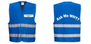 Custom ROYAL BLUE Safety Vest Reflective Hi Vis Work and Event Style Vest