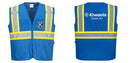 Custom Royal Blue Safety Vest Reflective High Visibility with Pockets