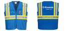 Custom Royal Blue Safety Vest Reflective High Visibility with Pockets