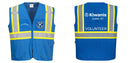 Custom Royal Blue Safety Vest Reflective High Visibility with Pockets