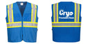 Custom Royal Blue Safety Vest Reflective High Visibility with Pockets