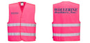 Custom PINK Safety Vest Reflective Hi-Vis Work and Event Style Vest