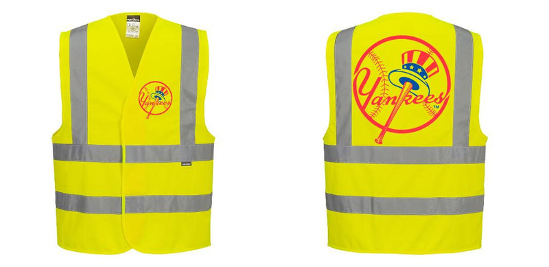 Custom Logo Reflective Yellow Safety Vest - ANSI Class 2