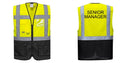 Custom Warsaw Yellow and Black Professional Style Safety Vest