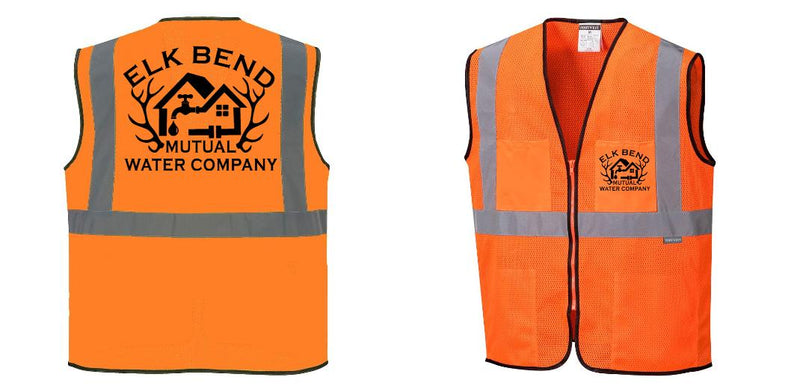 Custom Lightweight High Visibility ORANGE Tampa Mesh Vest
