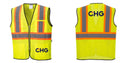 Custom Yellow Mesh Class 2 Reflective Safety Vest with Pockets