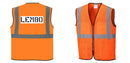 Custom Lightweight High Visibility ORANGE Tampa Mesh Vest