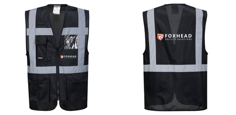 Custom Black Professional Executive Style Safety Vest