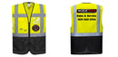 Custom Warsaw Yellow and Black Professional Style Safety Vest