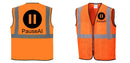 Custom Lightweight High Visibility ORANGE Tampa Mesh Vest