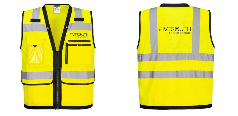 Custom Heavy Duty Hi-Vis Surveyor Vest