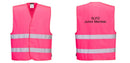 Custom PINK Safety Vest Reflective Hi-Vis Work and Event Style Vest