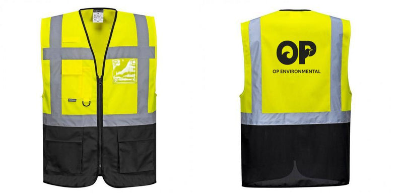 Custom Warsaw Yellow and Black Professional Style Safety Vest