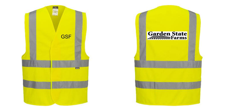 Custom Logo Reflective Yellow Safety Vest - ANSI Class 2