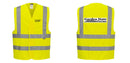 Custom Logo Reflective Yellow Safety Vest - ANSI Class 2