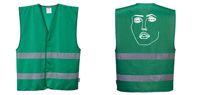 Green Safety Vest Reflective Hi Vis Work and Event Style Vest