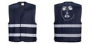 Navy Blue Reflective Hi Visibility Work and Event Style Vest