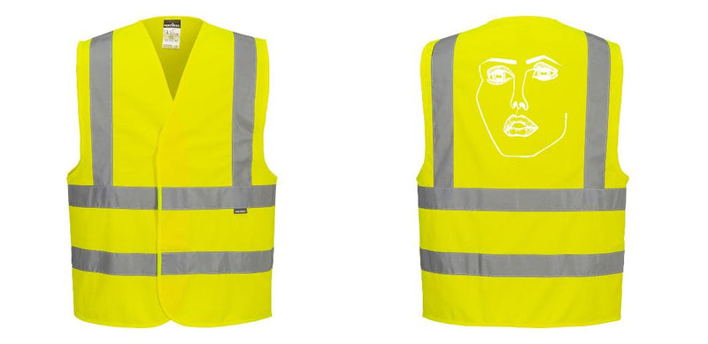 Custom Logo Reflective Yellow Safety Vest - ANSI Class 2