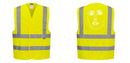 Custom Logo Reflective Yellow Safety Vest - ANSI Class 2