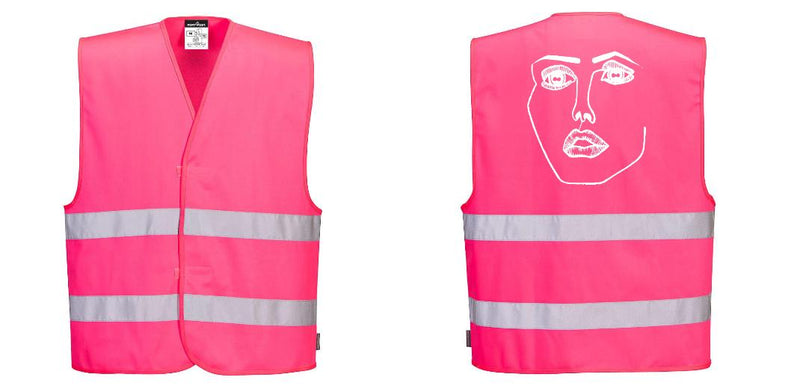 Custom PINK Safety Vest Reflective Hi-Vis Work and Event Style Vest
