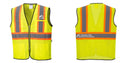 Custom Yellow Mesh Class 2 Reflective Safety Vest with Pockets