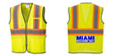 Custom Yellow Mesh Class 2 Reflective Safety Vest with Pockets