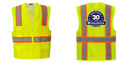 Custom Yellow Class 2 Safety Vest with Cooling Mesh Back