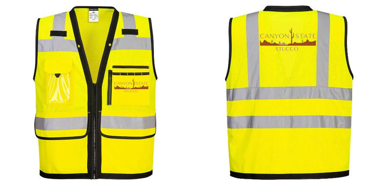 Custom Heavy Duty Hi-Vis Surveyor Vest