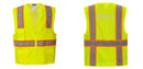Custom Yellow Class 2 Safety Vest with Cooling Mesh Back