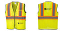 Custom Yellow Mesh Class 2 Reflective Safety Vest with Pockets