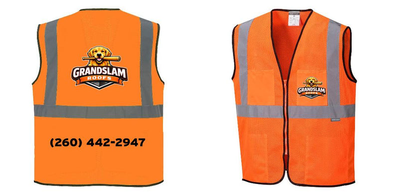 Custom Lightweight High Visibility ORANGE Tampa Mesh Vest