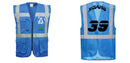 Custom ROYAL BLUE Professional Executive Style Safety Vest