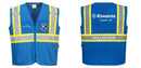 Custom Royal Blue Safety Vest Reflective High Visibility with Pockets